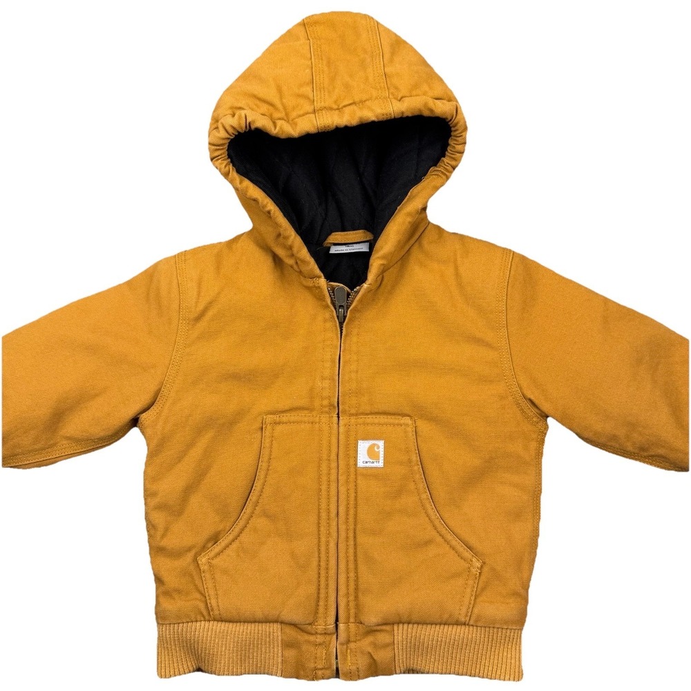 Carhartt Toddler/Boys' Duck Canvas Insulated‎ Hooded Active Jacket - 18 Mos 🔥